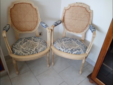 Paire de fauteuils avec accoudoirs.